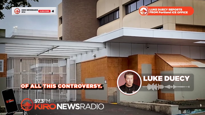 Watch A Standoff Between Protesters and ICE Agents