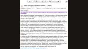 Auburn -Auburn Area Connect Chamber of Commerce Facebook post