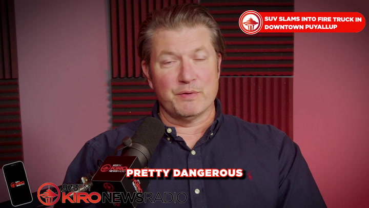 Watch Suspected DUI driver heavily damages firetruck in Puyallup collision