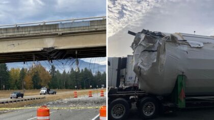 Driver who hit Bullfrog Road overpass cited for violating permit; Repair work underway