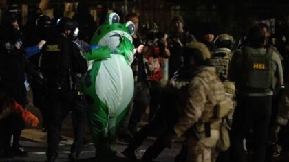 Frog frenzy: Inflatable costume sales soar ahead of protest