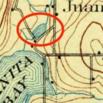 Image: The pond, which Forbes created by damming Juanita Creek, is shown on an 1897 USGS map. 