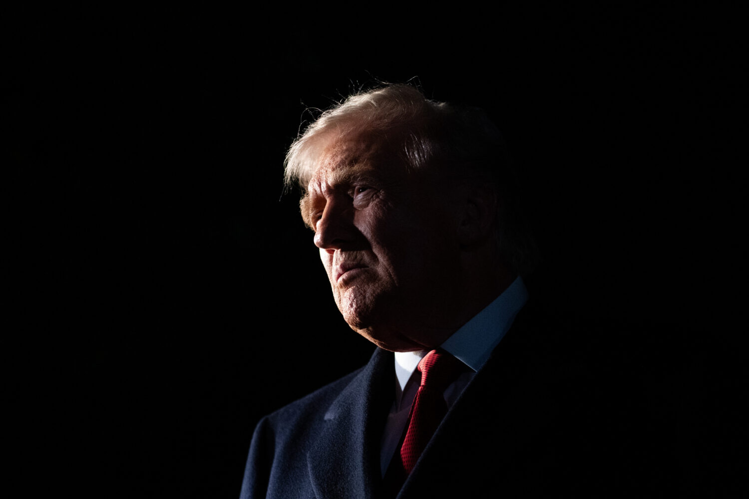 President Donald Trump talks to reporters as he departs the White House, Friday, Oct. 24, 2025, in ...