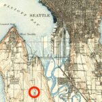 Detail from 1908 USGS map showing rustic nature of former timberlands where what's now called Camp Long would be established in 1937. (USGS Archives)