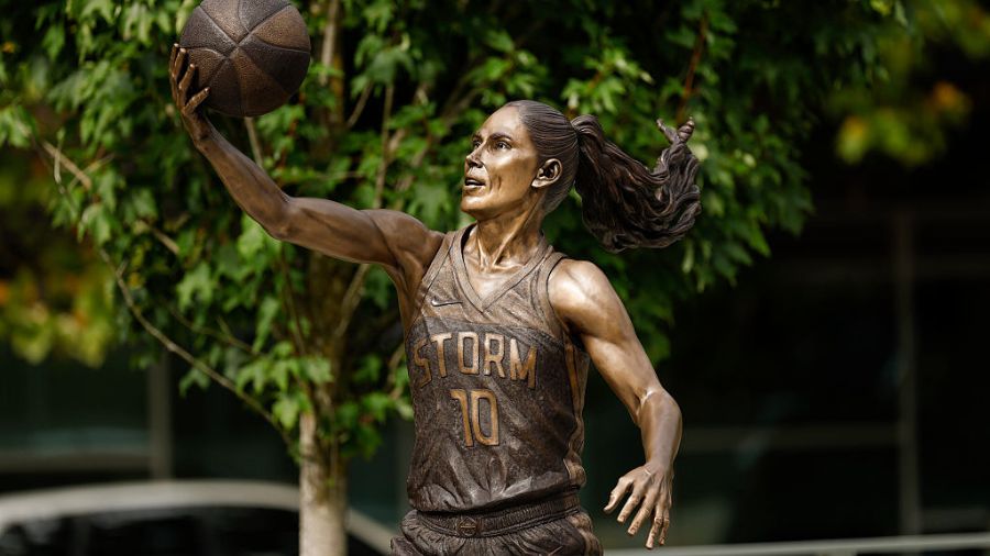 Sue Bird statue Coach K seattle...