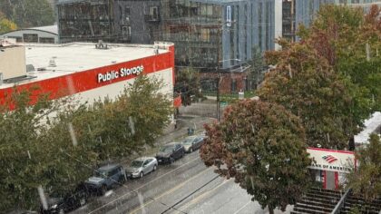 First thunder-and-hailstorm of fall strikes Seattle