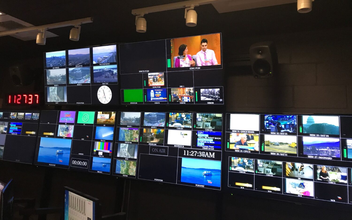 A shot from the KING 5 studio control room when Jason Rantz was allowed on the station. (Photo: Jas...
