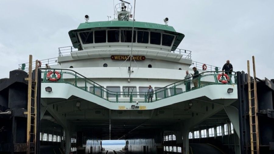 Washington state ferries wenatchee hybrid-electric ferry sea trials...