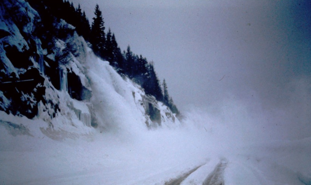 The “Old Faithful Avalanche Zone” on Highway 2 over Stevens Pass, circa 1978. (Courtesy Rich Ma...
